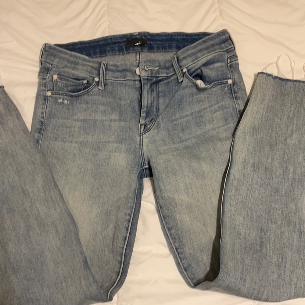 MOTHER Looker fray denim